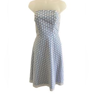 Vintage Lillie Rubin eyelet strapless fit and flare dress